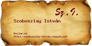 Szoboszlay István névjegykártya