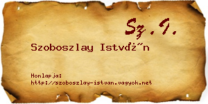 Szoboszlay István névjegykártya